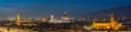 Panorama view of Florence skyline in Tuscany, Italy Royalty Free Stock Photo