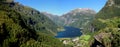 Panorama View From Flydalsjuvet Lookout To Geiranger Village And Geirangerfjord Royalty Free Stock Photo