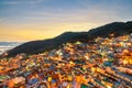 Panorama view of Gamcheon Culture Village located in Busan city of South Korea. Tourism, summer holiday, or sightseeing Busan Royalty Free Stock Photo