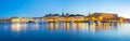 Panorama view of Gamla Stan skyline in Stockholm city, Sweden Royalty Free Stock Photo