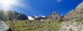 Panorama view on Glacier Aktru. Altai Republic. Russia