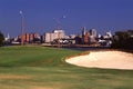 View of Golf Course with putting green in montevideo uruguay Golf course with a rich green turf beautiful scenery Royalty Free Stock Photo