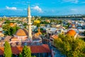 Panorama view of Greek town Rhodos with the Suleiman mosque