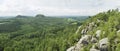 Panorama view of green rocky scenery in dresden