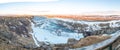 Panorama view of Gullfoss waterfall in Iceland Royalty Free Stock Photo