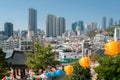 Panorama view of Haeundae city from Haeunjeongsa temple in Busan, Korea