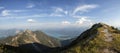 Panorama view from Heimgarten mountain in Bavaria, Germany