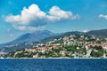 Panorama view at Herceg Novi city and high mountain