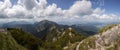 Panorama view Herzogstand mountain in Bavaria, Germany Royalty Free Stock Photo