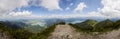 Panorama view Herzogstand mountain in Bavaria, Germany Royalty Free Stock Photo