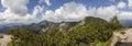 Panorama view Herzogstand mountain in Bavaria, Germany Royalty Free Stock Photo