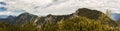 Panorama view Herzogstand mountain in Bavaria, Germany