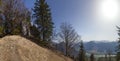 Panorama view of Heuberg mountain in Bavaria, Germany Royalty Free Stock Photo