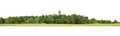 Panorama View of a High definition Treeline isolated Royalty Free Stock Photo