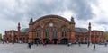 Panorama view of the historic main train station building and square in downtown Bremen Royalty Free Stock Photo