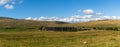 Panorama view of the historic Ribblehead Viaduct in North Yorkshire Royalty Free Stock Photo