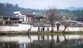 Panorama view at Hongcun ancient village is one of the Unesco world heritage of China Royalty Free Stock Photo