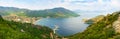 Panorama view of Icmeler Bay, aegean and Mediterranean sea. Turkish resort of Marmaris. summer vacation or weekend on Royalty Free Stock Photo