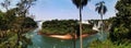 Panorama view Iguazu falls