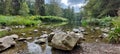 Wild Ilz river in Bavaria, Germany Royalty Free Stock Photo