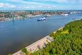 Panorama view of industrial port of Klaipeda in Lithuania Royalty Free Stock Photo
