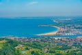 Panorama view of Irun and Hendaye towns at border between Spain Royalty Free Stock Photo