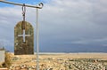 Panorama view of Jericho and cross symbol . Royalty Free Stock Photo