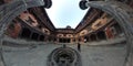 360 panorama view of Keshav Narayan Chowk in Patan Durbar Square Royalty Free Stock Photo