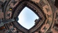 360 panorama view of Keshav Narayan Chowk in Patan Durbar Square Royalty Free Stock Photo