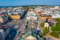 Panorama view of Keskustori square in Tampere, Finland Royalty Free Stock Photo