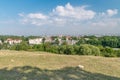 Panorama view of Krakow taken from the Krakus Mound Royalty Free Stock Photo