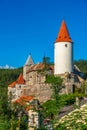 Panorama view of Krivoklat castle in Czech republic Royalty Free Stock Photo