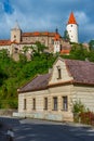 Panorama view of Krivoklat castle in Czech republic Royalty Free Stock Photo