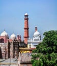 Panorama view of Lahore fort, Badshahi mosque and Samadhi of Ranjit Singh Lahore, Punjab, Pakistan