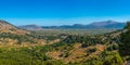 Panorama view of Lasithi plateau at Greek island Crete Royalty Free Stock Photo