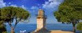 Panorama view lighthouse and Adriatic Sea in Rovinj, Croatia