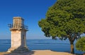 Panorama view lighthouse and Adriatic Sea in Rovinj, Croatia Royalty Free Stock Photo