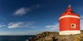 Panorama view of the lighthouses at Punta Robaleira and Cabo Home in Galicia