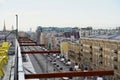 Panorama view, Ligovsky prospect. Concept for real estate panoramic modern cityscape building bird eye aerial view under