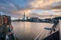 Panorama view of London city at twilight Royalty Free Stock Photo