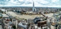 Panorama View Of London From Sky Garden With River Thames, London Tower And Towerbridge In The UK Royalty Free Stock Photo