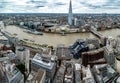 Panorama View Of London From Sky Garden With River Thames, London Tower And Towerbridge In The UK Royalty Free Stock Photo