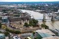 Panorama View Of London From Sky Garden With River Thames, London Tower And Towerbridge In The UK Royalty Free Stock Photo