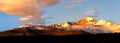 Panorama View of Longs Peak at sunrise Royalty Free Stock Photo