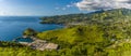 A panorama view looking northward from Fort Charlotte, Kingstown. Saint Vincent Royalty Free Stock Photo