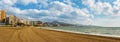 Panorama view of Malaga city and beach Costa del Sol resort Spain Royalty Free Stock Photo