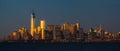 Panorama view of Manhattan skyline in NYC Royalty Free Stock Photo