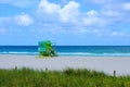 Panorama view of Miami South Beach, Florida, USA. Sandy Tropical Scene. Royalty Free Stock Photo