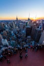 Panorama view of Midtown Manhattan skyline - Aerial view from Observation Deck. New York City, USA Royalty Free Stock Photo