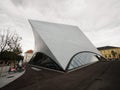 Panorama of modern architecture museum art gallery exhibition building State Gallery of Lower Austria Krems an der Donau